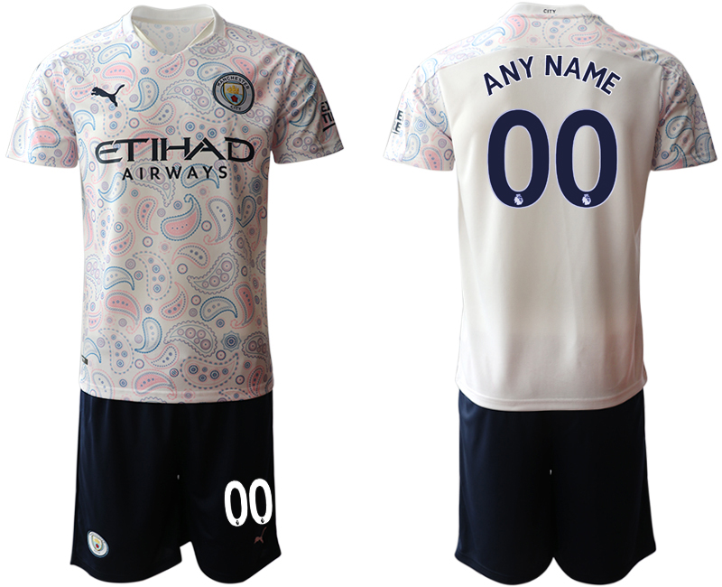 Men 2020-2021 club Manchester City away customized white Soccer Jerseys->customized soccer jersey->Custom Jersey